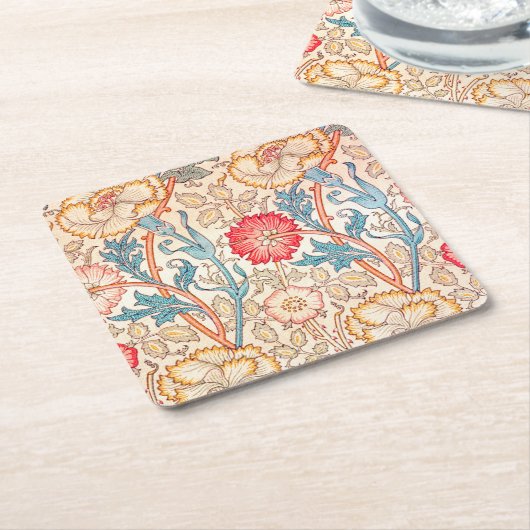 Carnation, William Morris Rechteckiger Pappuntersetzer (angewinkelt)