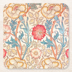 Carnation, William Morris Rechteckiger Pappuntersetzer