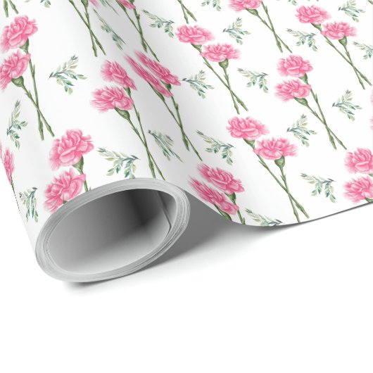 Carnation Wrapping Paper Geschenkpapier (Rolleneckpunkt)