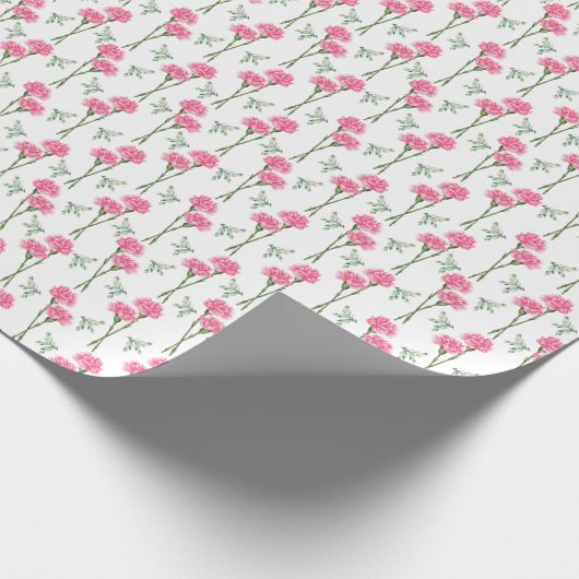 Carnation Wrapping Paper Geschenkpapier (Ecke)