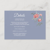 Carnations and Blue Enclosure Card Details Begleitkarte (Vorderseite)