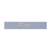 Carnations and Blue Wedding Invitation Belly Band (Flach)