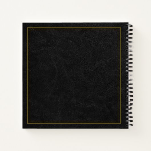 Carnations Black Notebook Notizblock (Rückseite)