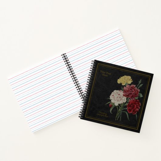 Carnations Black Notebook Notizblock (Innenseite)