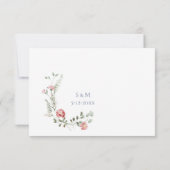 Carnations Wedding RSVP card Karte (Rückseite)