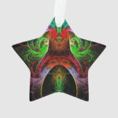 Carnaval Abstrakt Art Acrylic Star Ornament (Rückseite)