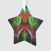Carnaval Abstrakt Art Acrylic Star Ornament (Vorderseite)