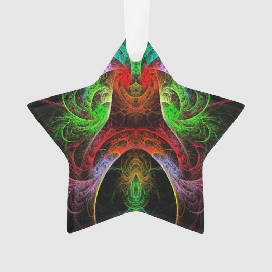 Carnaval Abstrakt Art Acrylic Star Ornament (Vorderseite)