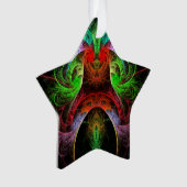 Carnaval Abstrakt Art Acrylic Star Ornament (Vorderseite)