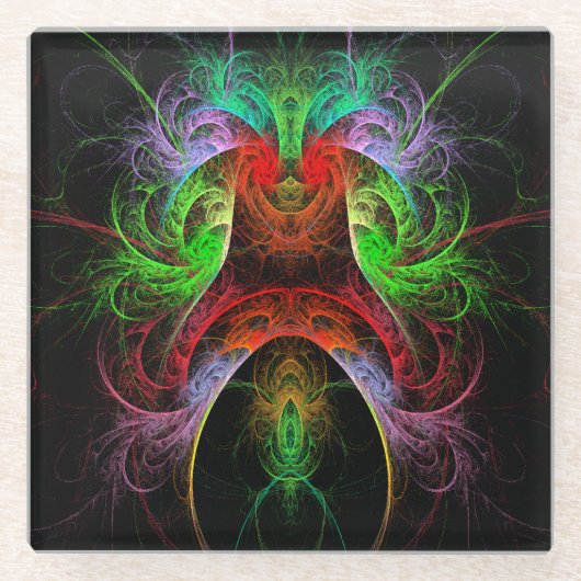 Carnaval Abstrakt Art Glasuntersetzer (Vorderseite)