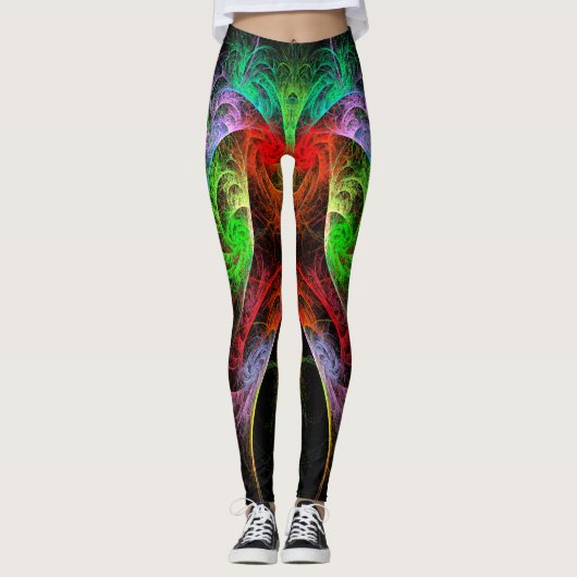 Carnaval Abstrakt Art Leggings (Vorderseite)