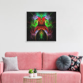 Carnaval Abstrakt Art Quad Canvas Print Leinwanddruck (Insitu (Wohnzimmer))