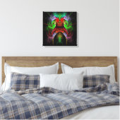 Carnaval Abstrakt Art Quad Canvas Print Leinwanddruck (Insitu (Schlafzimmer))