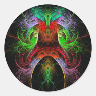 Carnaval Abstrakt Art Round Aufkleber