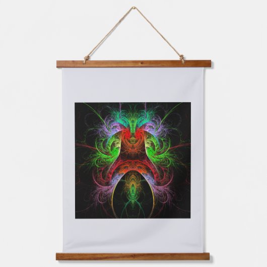 Carnaval Abstrakt Art Wandteppich Mit Holzrahmen (Vorderseite)