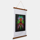 Carnaval Abstrakt Art Wandteppich Mit Holzrahmen (Gewinkelt)