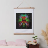 Carnaval Abstrakt Art Wandteppich Mit Holzrahmen (Schlafzimmer)