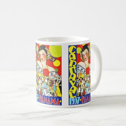 Carnaval in Panama Kaffeetasse (VorderseiteRechts)