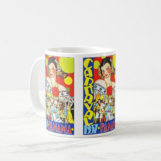 Carnaval in Panama Kaffeetasse (Vorderseite Links)