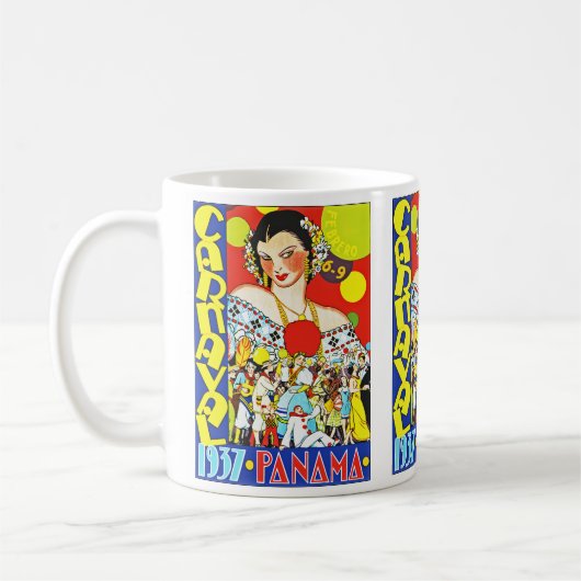 Carnaval in Panama Kaffeetasse (Links)