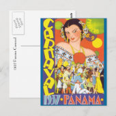 Carnaval in Panama Postkarte (Vorne/Hinten)