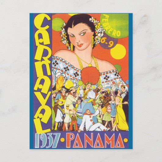 Carnaval in Panama Postkarte (Vorderseite)