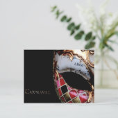 Carnaval - Italien - Maske Postkarte (Stehend Vorderseite)