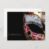 Carnaval - Italien - Maske Postkarte (Vorne/Hinten)