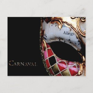 Carnaval - Italien - Maske Postkarte