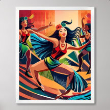 Carnaval Painting: Tanzfeier in Rio Streets