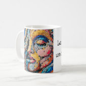 Carnaval Portrait Pixel Art Coloré Kaffeetasse (Vorderseite Links)
