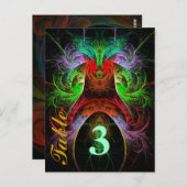 Carnaval Tischnummer Postkarte (Vorne/Hinten)