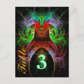 Carnaval Tischnummer Postkarte (Vorderseite)