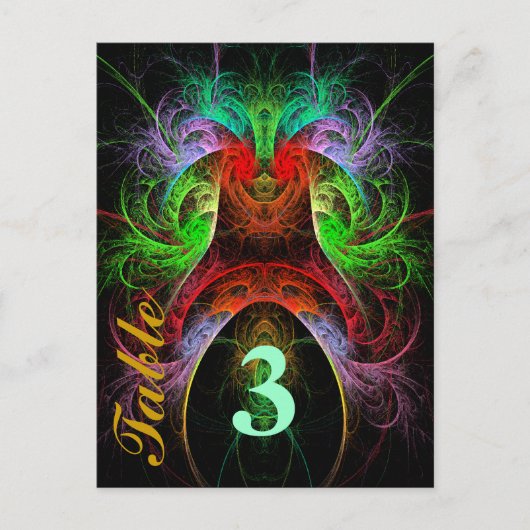 Carnaval Tischnummer Postkarte (Vorderseite)