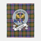 Carnegie Ancient Clan Abzeichen Tartan Kariert Fleecedecke (Vorderseite)