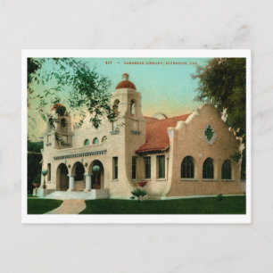 Carnegie-Bibliothek, Riverside CA Vintage Postkarte