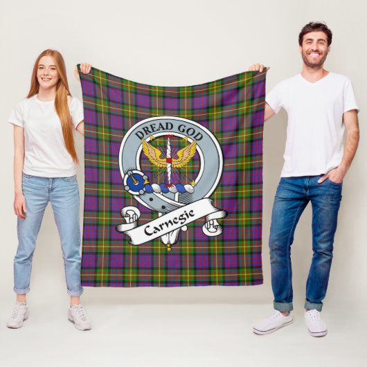 Carnegie Clan Abzeichen Tartan Kariert Fleecedecke (Beispiel)