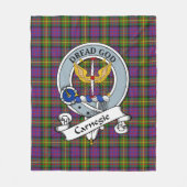 Carnegie Clan Abzeichen Tartan Kariert Fleecedecke (Vorderseite)
