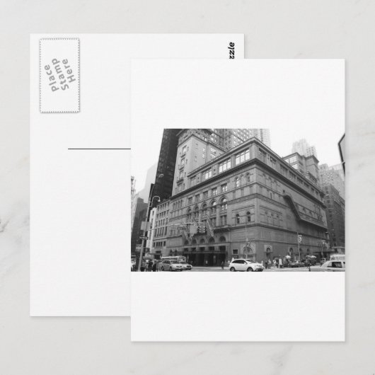 Carnegie Hall Postkarte (Vorne/Hinten)