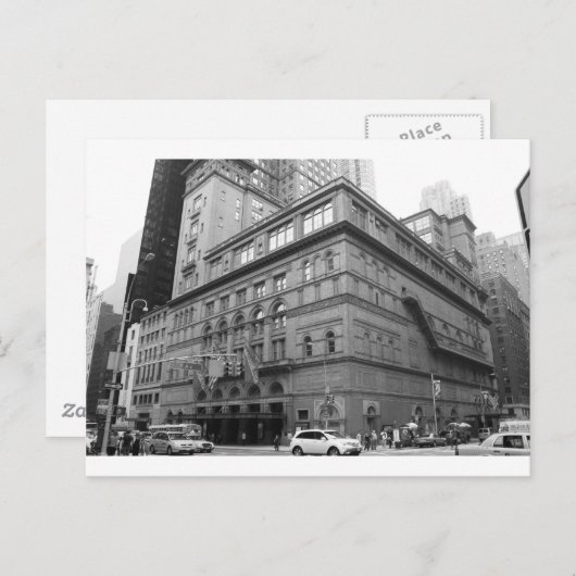 Carnegie Hall Postkarte (Vorne/Hinten)