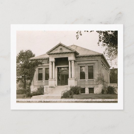 Carnegie Lawther Library, Red Wing, Minnesota Postkarte (Vorderseite)