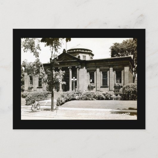Carnegie Library, Escanaba, Michigan Vintag Postkarte (Vorderseite)