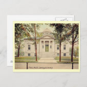 Carnegie Library, Flint, Michigan Vintag Postkarte (Vorne/Hinten)