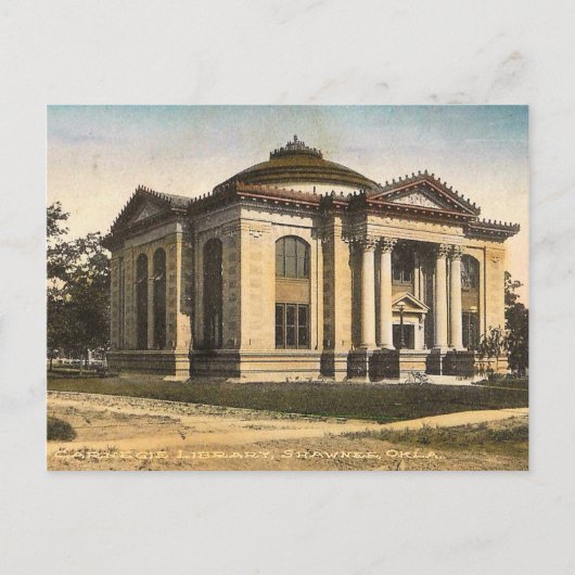 Carnegie Library, Shawnee, Oklahoma, Vintag Postkarte (Vorderseite)