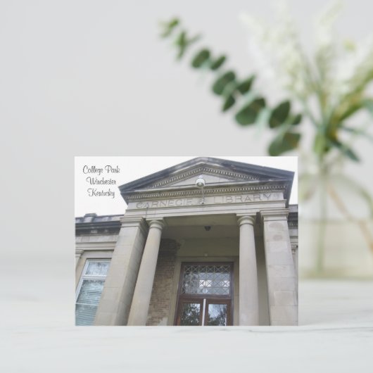 Carnegie Library, Uni Park, Winchester Kentucky Postkarte (Stehend Vorderseite)