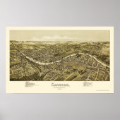Carnegie, PA Panoramic Map - 1897 Poster (Vorne)