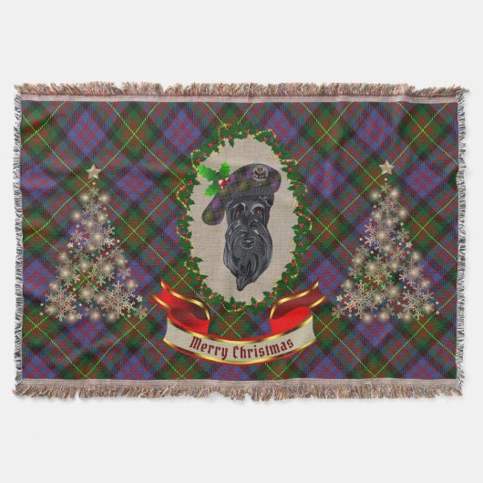 Carnegie Scottie Dog Christmas Decke (Vorderseite)