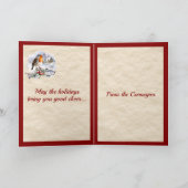 Carnegie Stag & Robin Tartan Personalisiert Feiertagskarte (Innenseite)