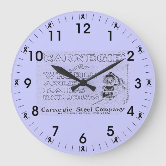 Carnegie Steel for Wheels, Rail and Rail Joint Große Wanduhr (Vorderseite)