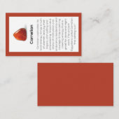 Carnelian Crystal Meaning Juwelier Display Card Visitenkarte (Vorne/Hinten)